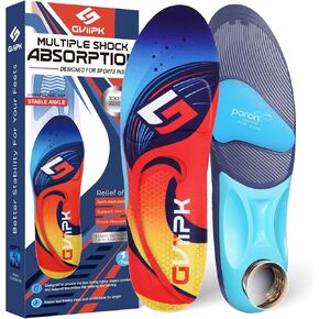 Airbag Spring Sports Insoles, Shoe Inserts for Men Women, Plantar Fasciitis Arch Support Insoles, Running Memory Foam Insoles for Shock Absorption (Men 9.5-11/ Women 10.5-12)