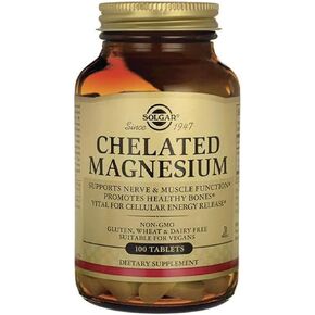 Solgar, Chelated Magnesium Prop 65, 100 Tablets