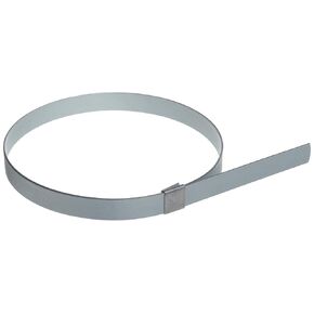 BAND-IT CP2099 5/8" Wide x 0.025" Thick 5" Diameter, Galvanized Carbon Steel Center Punch Clamp (25 Per Box)