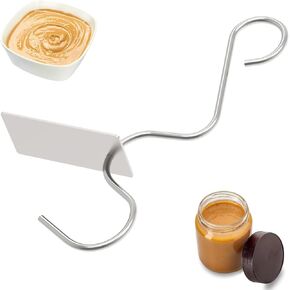 Peanut Butter Stirrer Tool Set - Effortlessly Mixes Nut Butters, Perfect for Breads, Cakes & Cookies - Includes Scraper - Premium Kitchen Essential for Delicious Salads Tool