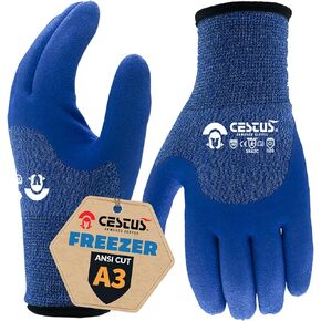 Cestus C-13, Freezer Gloves for Working in Freezer, Winter Work Gloves for Men, A3 Cut Resistant, Insulated for Cold Weather