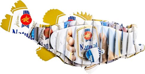 لوحة فنية جدارية من الورق المقوى ثلاثية الأبعاد على شكل جهير الضوء الطبيعي من BEER DEER in Kuwait