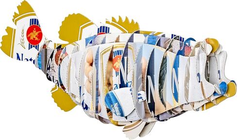 لوحة فنية جدارية من الورق المقوى ثلاثية الأبعاد على شكل جهير الضوء الطبيعي من BEER DEER in Kuwait