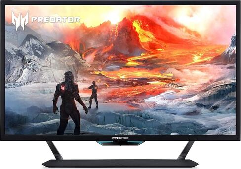 شاشة ألعاب Acer Predator CG437K Sbmiipuzx مقاس 42.5 بوصة 4K UHD 3840 x 2160 VA | مزامنة متكيفة، تدعم متوافق مع NVIDIA G-SYNC | 144 هرتز | 1 مللي ثانية (VRB) | DisplayHDR 1000| 1xUSB Type-C، 1xDP 1.4، 2xHDMI 2.1 in Saudi Arabia