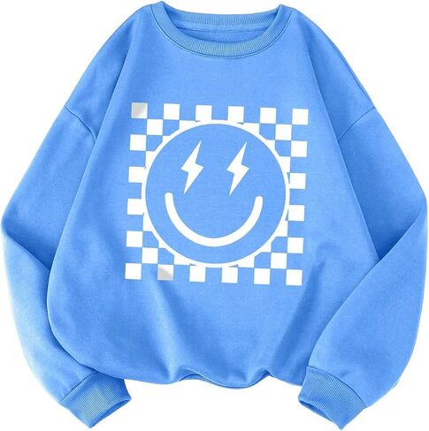 SOLY HUX Women's Plus Size Crewneck Sweatshirt Cute Graphic Sweatshirts Casual Loose Long Sleeve Pullover Tops in Saudi Arabia