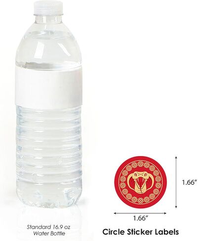 Big Dot of Happiness Chinese New Year - 2025 Year of The Snake Circle Sticker Labels - 24 Count in Saudi Arabia
