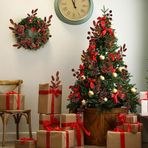 16 قطعة شجرة عيد الميلاد يختار 14 بوصة كوز الصنوبر السائبة فروع كوز الصنوبر الطبيعية الحلي كبيرة مخروط الصنوبر يختار عيد الميلاد يختار شجرة التنوب الصنوبر المخاريط الخريف عيد الشكر ديكور عيد الميلاد (البني) in Kuwait