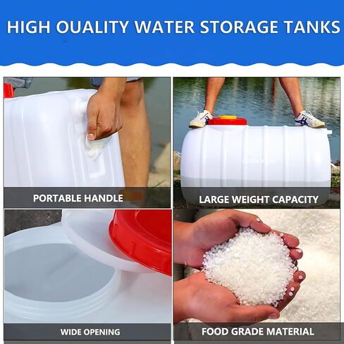Portable Water Tank Water Storage Tank for Camping with Spigot Hose Plastic Water Container Water Storage Container for Emergency Water Storage Hiking Outdoor(Size:21gallon / 80L) in Saudi Arabia