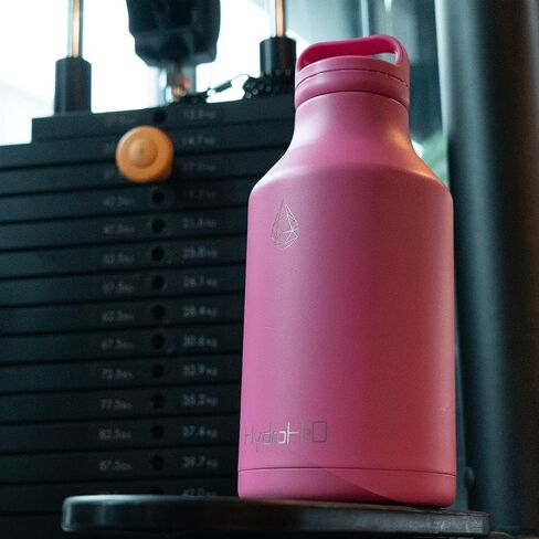 64 oz Stainless Steel Water Bottle, 1/2 gallon Vacuum Insulated Water Bottle, BPA-Free Metal Flask,Lightweight Double Wall Large Thermos for camping,sports,Gym, (Half Gallon Pink) in Saudi Arabia