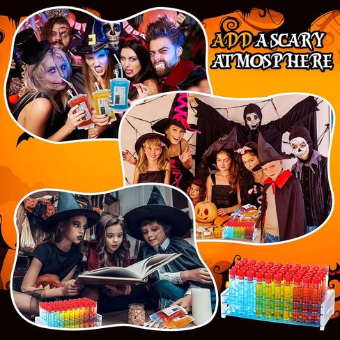 تتضمن مجموعة أكياس مشروب الدم من Xuhal Halloween 50 قطعة من أنبوب اختبار بلاستيكي مقاس 16 × 100 مم مع أغطية وحامل 50 قطعة من محاقن جيلي 2 أونصة و10 أكياس لمشروبات الدم مع 10 ملصقات ومشبك لحفلة الممرضات in Kuwait