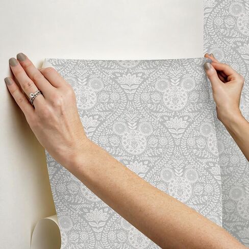 RoomMates Disney Mickey Mouse Blue Block Print Peel & Stick Wallpaper, RMK12787PLW in Saudi Arabia