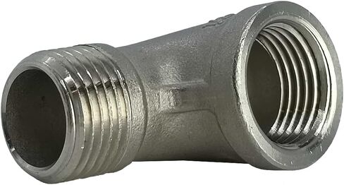 AF هيدرو الفولاذ المقاوم للصدأ SS316 90 درجة شارع الكوع تركيب الأنابيب 1/2 "NPT ذكر × 1/2" NPT أنثى الموضوع، تصنيف الضغط يصل إلى 150 رطل لكل بوصة مربعة، محول موصل فئة 150، 2 جهاز كمبيوتر شخصى في حزمة in Kuwait