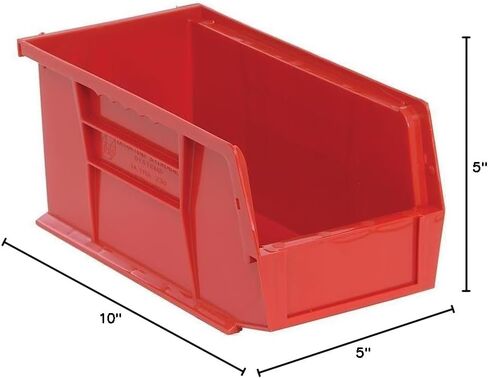 QUANTUM STORAGE SYSTEMS K-QUS230RD-8 حاويات تخزين بلاستيكية مكونة من 8 عبوات ومعلقة، مقاس 10 بوصة × 5 بوصة × 5 بوصة، أحمر in Kuwait