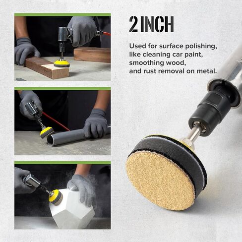 3 Inch Hook and Loop Sanding Backing Pad with 1/4"-20 Thread and Foam Layer Buffing Pads for Drill Air Die Grinder Sander Grinding Rotary Tool, 5 Pack in Kuwait