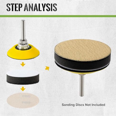 3 Inch Hook and Loop Sanding Backing Pad with 1/4"-20 Thread and Foam Layer Buffing Pads for Drill Air Die Grinder Sander Grinding Rotary Tool, 5 Pack in Kuwait