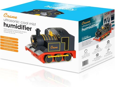 Crane Adorables Ultrasonic Humidifiers for Bedroom and Baby Nursery, 1 Gallon Cool Mist Air Humidifier for Large Room or Kid's Room, Humidifier Filters Optional, Train in Kuwait