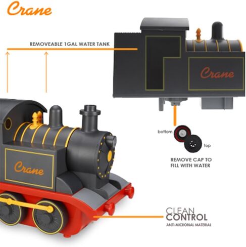 Crane Adorables Ultrasonic Humidifiers for Bedroom and Baby Nursery, 1 Gallon Cool Mist Air Humidifier for Large Room or Kid's Room, Humidifier Filters Optional, Train in Kuwait