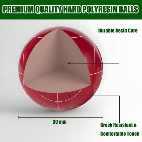 Olsa 107mm Bocce Set Yard Games، ألعاب Bocci Ball الاحترافية في الهواء الطلق للبالغين والأسرة مع 8 كرات بولي الراتنج 1 شريط قياس حقيبة حمل ممتاز من Pallino باللون الأبيض للتخييم في الحديقة والشاطئ في الفناء الخلفي in Kuwait