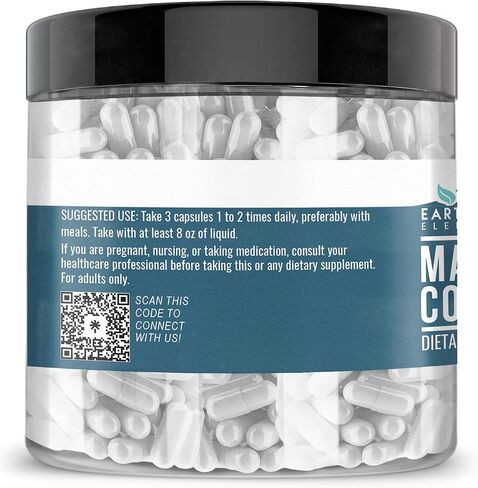Earthborn Elements Collagen Peptides (200 Capsules) Hydrolyzed Fish Collagen, Non-GMO, Scent-Free, Bioavailable (960 mg Serving) in Kuwait