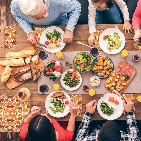 200 Packs Thanksgiving Fall Napkins Paper for Bathroom Disposable Guest Hand Towels Decorative Fall Maple Leaves Paper Towel Autumn Harvest Dinner Kitchen Holiday Party Decor(Vivid Style) in Saudi Arabia