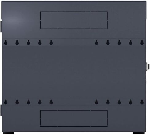 NavePoint 8U Vertical Wall Mount Enclosure, Cold-Rolled Steel, Black (RAL9005) 24.6in (625mm) to 27.5 inches (700mm) Switch Depth, CE Compliant in Saudi Arabia