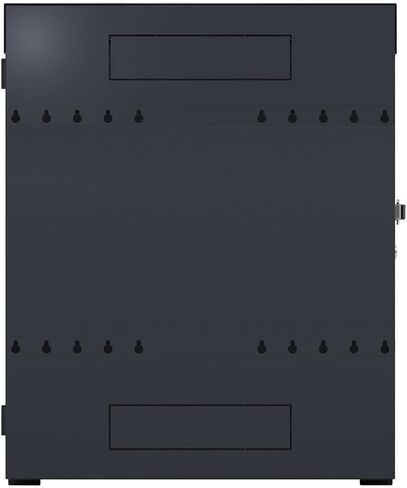 NavePoint 8U Vertical Wall Mount Enclosure, Cold-Rolled Steel, Black (RAL9005) 24.6in (625mm) to 27.5 inches (700mm) Switch Depth, CE Compliant in Saudi Arabia