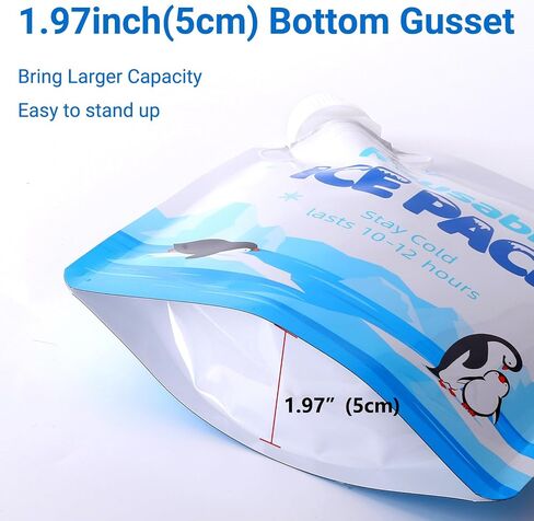 12 Pack 10 x 10 Inch Reusable Long Lasting Ice Packs for Cooler Ice Packs for Lunch Box, Lunch Bags, Beach, Fishing, Camping(7.87mil) in Saudi Arabia