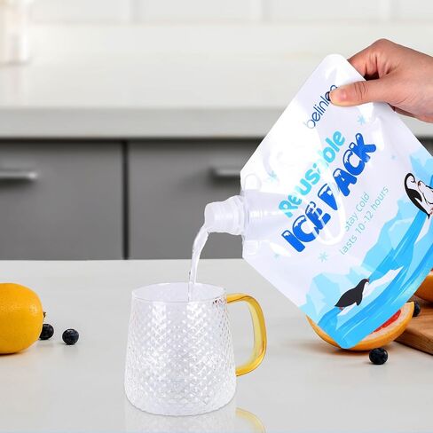 12 Pack 10 x 10 Inch Reusable Long Lasting Ice Packs for Cooler Ice Packs for Lunch Box, Lunch Bags, Beach, Fishing, Camping(7.87mil) in Saudi Arabia