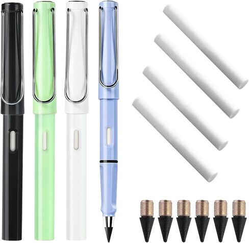 pencil Clips, pencil holder Silver Metal Clips Sliding Epoxy Pen golf pencil Clips Pocket Clips,Clip Shirt Study Holder Portable Hanging 2 Style (20 Pieces) in Saudi Arabia
