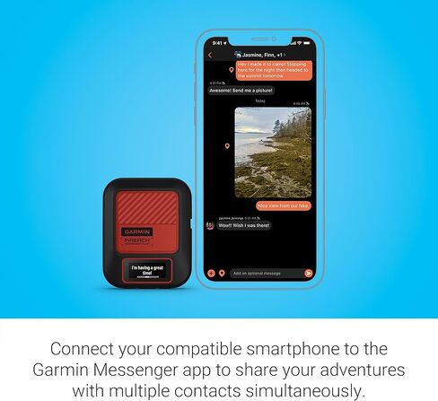 Garmin inReach Messenger Plus GPS Satellite Communicator with Photo, Text & Voice Messaging | Be Safe When Off The Grid with SOS Messaging and Access to Emergency Services | Signature Power Bundle in Saudi Arabia
