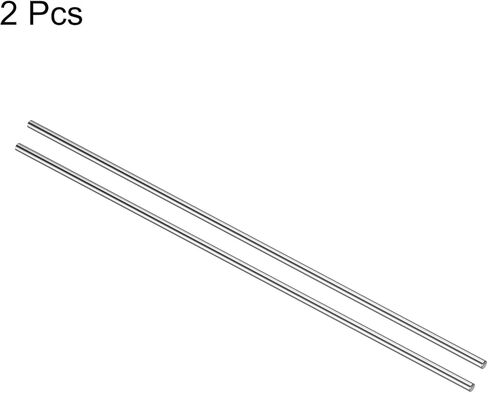 uxcell 2 Pcs Linear Motion Rod Shaft Guide 6mm x 400mm (0.236" x 15.75") Hardened Chrome Plated Steel Linear Rail Rod for 3D Printer, CNC Machine in Saudi Arabia