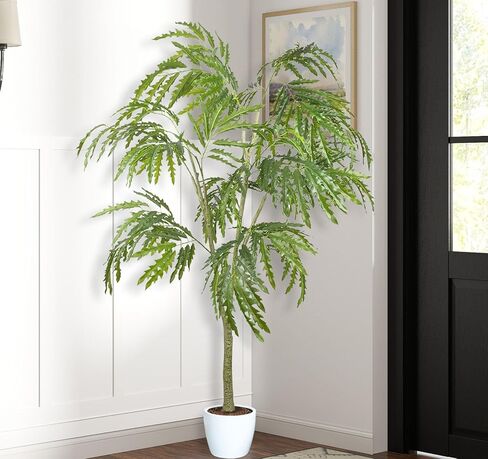 6ft Tall Artificial Shrub Trees Large Fake Phoenix Arbor Trees Indoor Modern Faux Tree Outdoor, 71in Realistic Tree Plants with Pot for Home Decor and Housewarming Gift, 2 Pack in Kuwait