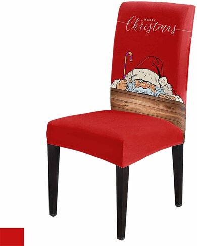 Stretch Dining Chair Covers, Merry Christmas Pink Ball Decoration Removable Dining Chair Protector Slipcovers for Kitchen, Party, Restaurant, Set of 4 in Saudi Arabia