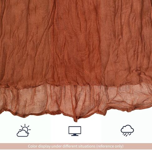 8 Pack Terracotta Table Runner 10Ft Cheesecloth Table Runner Rustic Gauze Table Runner Romantic Long Sheer Fabric Cheese Cloth Table Runner for Wedding Party Bridal Baby Shower Banquet in Saudi Arabia