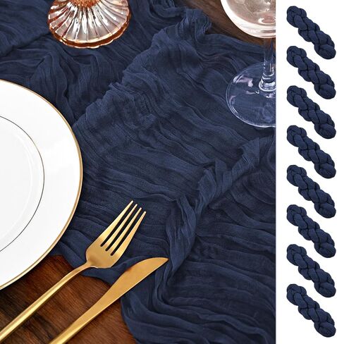 8 Pack Terracotta Table Runner 10Ft Cheesecloth Table Runner Rustic Gauze Table Runner Romantic Long Sheer Fabric Cheese Cloth Table Runner for Wedding Party Bridal Baby Shower Banquet in Saudi Arabia
