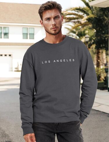Men's T-Shirts Tee Shirts Mens Letter Print Men Long Sleeve T Shirts Men Graphic T Shirts Men Shirts Long Sleeve in Saudi Arabia