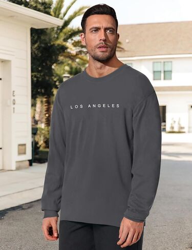 Men's T-Shirts Tee Shirts Mens Letter Print Men Long Sleeve T Shirts Men Graphic T Shirts Men Shirts Long Sleeve in Saudi Arabia