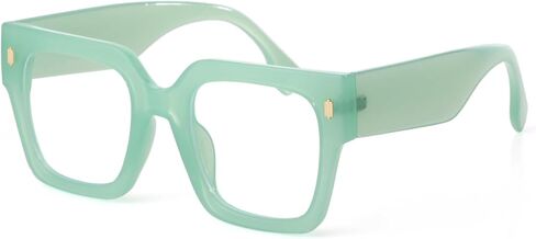 Oversized Blue Light Blocking Glasses for Women Men Clear Frame Square Eyeglasses Anti Eyestrain Computer in Saudi Arabia