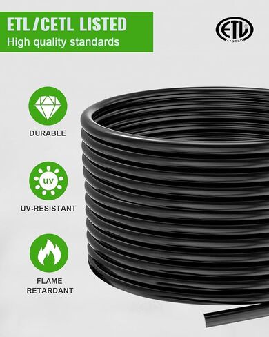 SCITOO RV Extension Cord 30Amp 36FT, Heavy Duty 10AWG/3C with Grip Handle Twist Lock Cord Organizer NEMA TT-30P Male Plug and NEMA L5-30R Female Receptacle for RV Trailer Campers Caravan, ETL Listed in Saudi Arabia