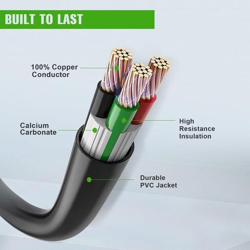 SCITOO RV Extension Cord 30Amp 36FT, Heavy Duty 10AWG/3C with Grip Handle Twist Lock Cord Organizer NEMA TT-30P Male Plug and NEMA L5-30R Female Receptacle for RV Trailer Campers Caravan, ETL Listed in Saudi Arabia