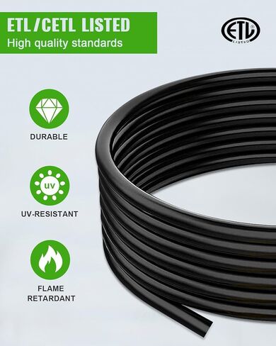 SCITOO RV Extension Cord 30Amp 36FT, Heavy Duty 10AWG/3C with Grip Handle Twist Lock Cord Organizer NEMA TT-30P Male Plug and NEMA L5-30R Female Receptacle for RV Trailer Campers Caravan, ETL Listed in Saudi Arabia