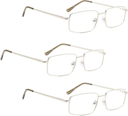 LUR READING GLASSES 3 pack Metal Readers for Men in Kuwait