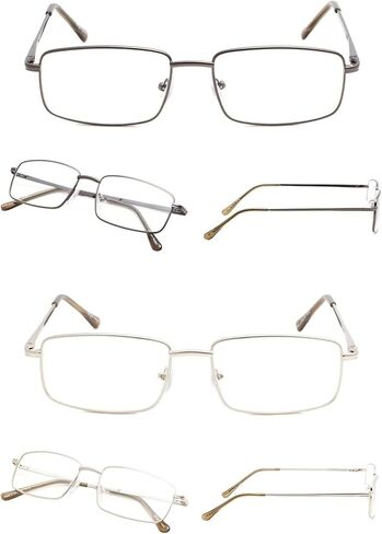 LUR READING GLASSES 3 pack Metal Readers for Men in Kuwait