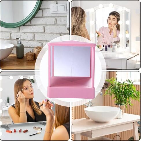 مرآة حقيقية، مرآة غير عاكسة، مرآة مقلوبة، مرآة حامل لمستحضرات التجميل لوضع المكياج، وتصفيف الشعر، والعناية بالوجه، وتصحيح الوجه in Kuwait