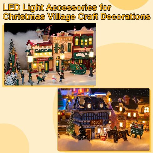 Roowest 8 Pack Accessory Cord with 2 LED Light Bulbs 6 Ft Warm Light Accessories for Halloween Christmas Village House Decorations Indoor DIY Crafts Salt Lamp Pumpkin Lights Decors in Saudi Arabia