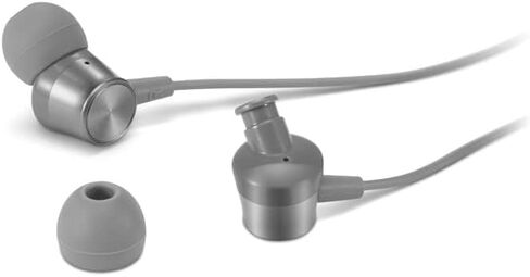 Lenovo - 300 Wired in-Ear USB-C Headphones - in-Line Microphone - USB-C Connectivity - Play & Pause Button - 3 Sizes Silicone Ear Tips Included, Grey in Kuwait