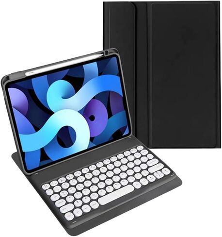 Keyboard Case for iPad Pro 11 Inch (M4) 2024 with Pencil Holder, Cute Candy Color Round Key Magnetic Detachable Keyboard for iPad 11" Pro 2024 (M4)，Black in Kuwait