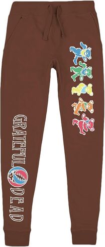Ripple Junction Grateful Dead Men's Jogger Sweatpants Dancing Bears Steal Your Face Vintage Stealie Music Officially Licensed in Kuwait