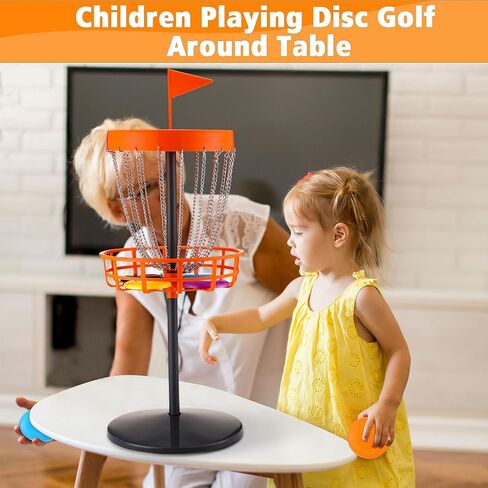 Lenwen 29 Inches Mini Disc Golf Baskets with 10 Flying Discs, Kids Disc Golf Set, Mini Disc Golf, Disc Golf Starter Set for Games Beach Indoor Outdoor Yard in Saudi Arabia