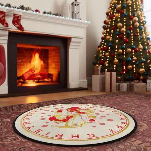 Spider Round Area Rug 3ft, Red Spider Web Non-Slip Circle Rug Machine Washable Floor Mat Carpets for Living Room Bedroom Nursery in Kuwait